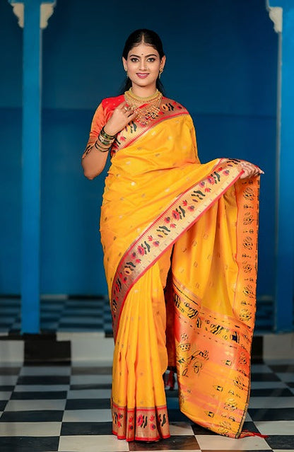 Peacock Pride Paithani Silk Sarees