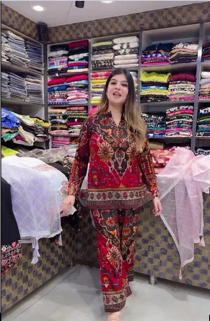 Premium Printed Kurta Style Co-Ord Set