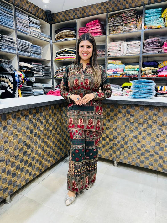 Luxury Traditional Print Co-Ord Set