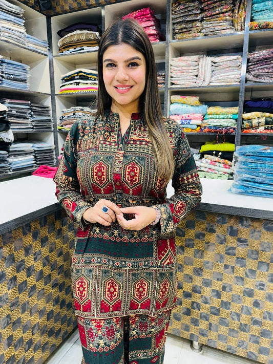 Luxury Traditional Print Co-Ord Set