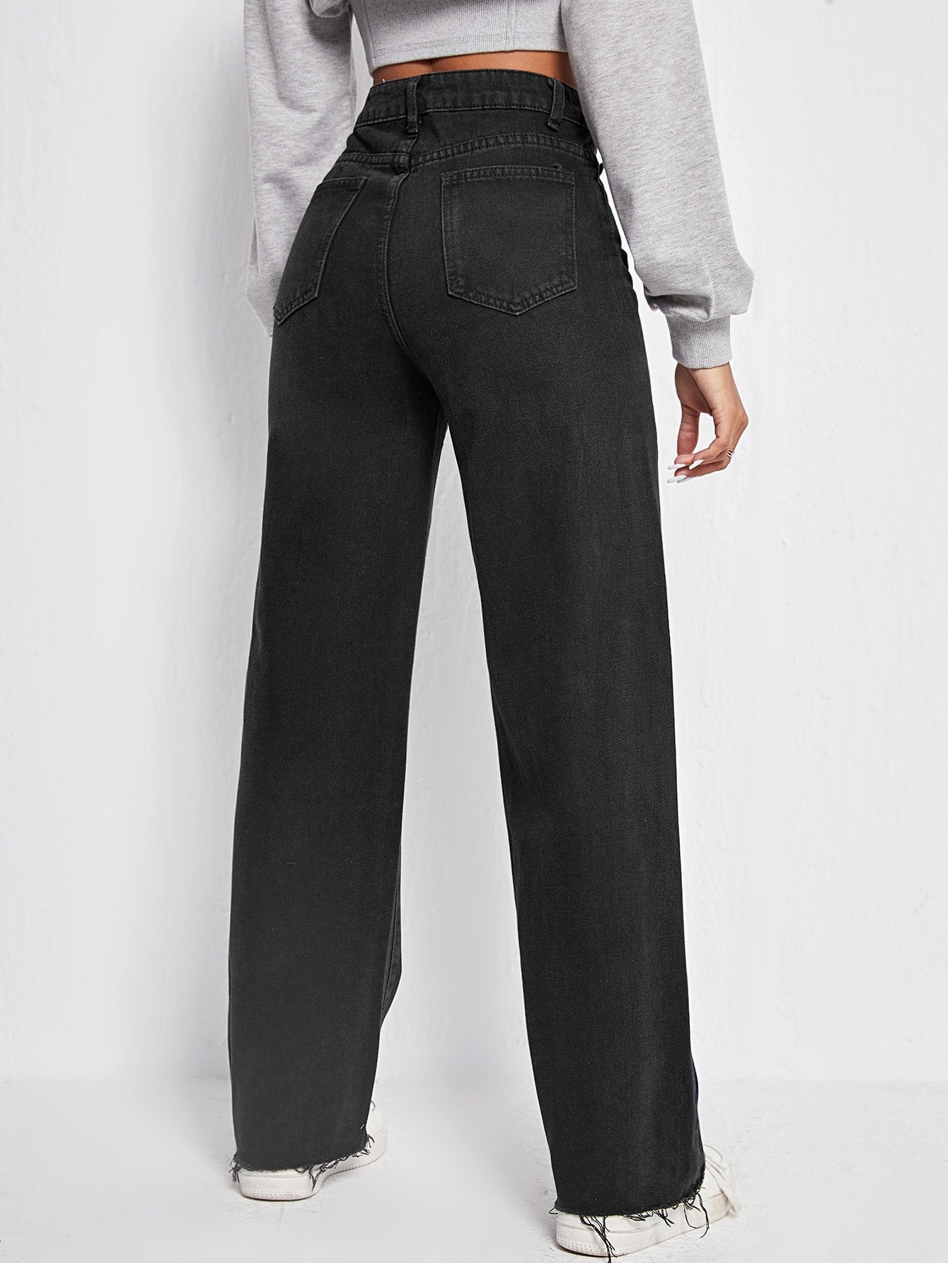 Women’s High Waist Wide Leg Washed Denim Jeans – Comfort Fit & Perfect for Daily Wear