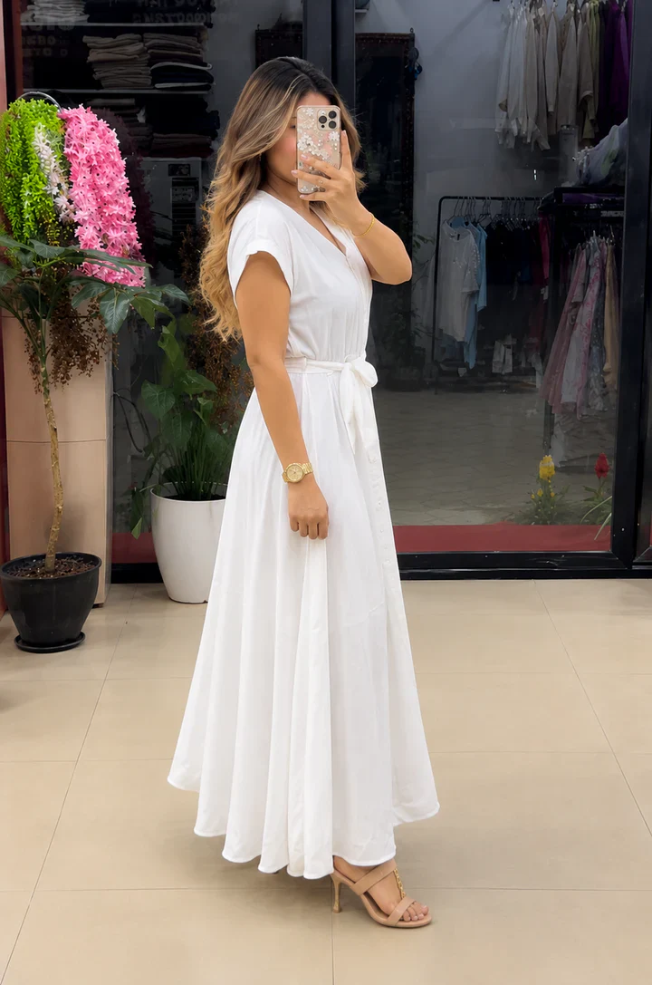 Premium Designer Cotton Maxi Dress