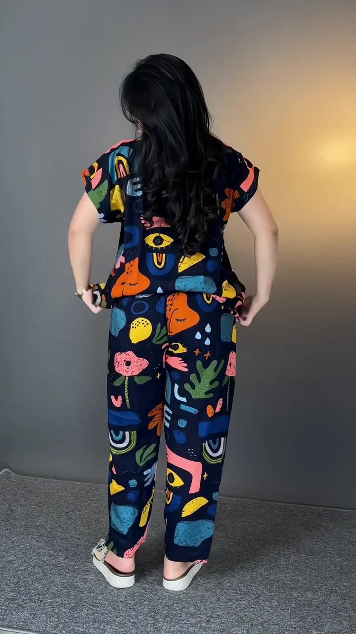 Comfortable Designer Rainbow Fit Co-Ord Set