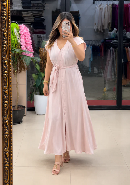 Women's Elegant Pure Cotton Maxi Dress