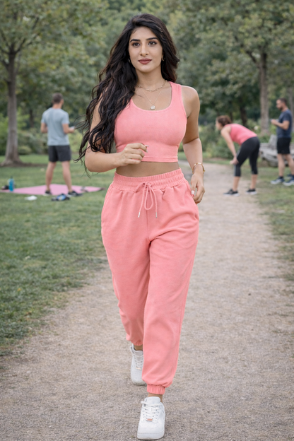 Ultra-Soft Stretch Co-Ord Set for Women | Jogging, Travel & Casual Wear