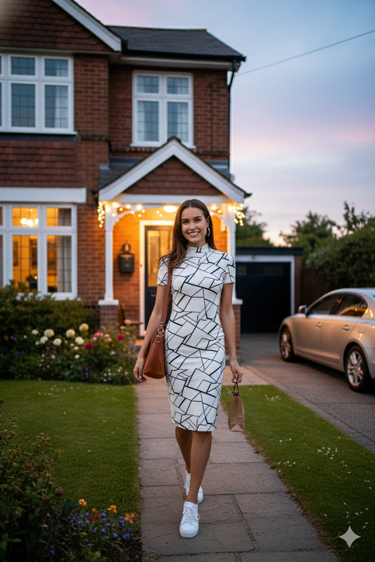 Midnight Geo Elegance Dress