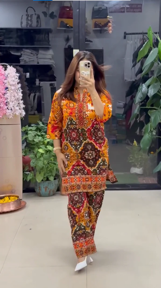 Premium Printed Kurta Pant Set for Women