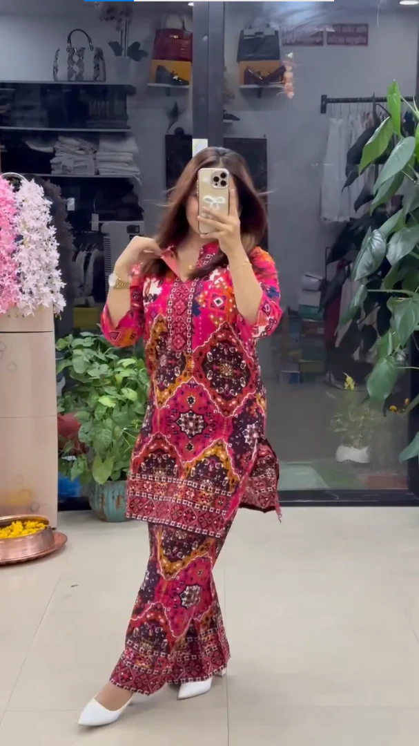 Premium Printed Kurta Pant Set for Women