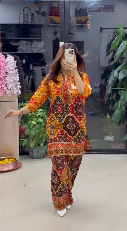Premium Printed Kurta Pant Set for Women