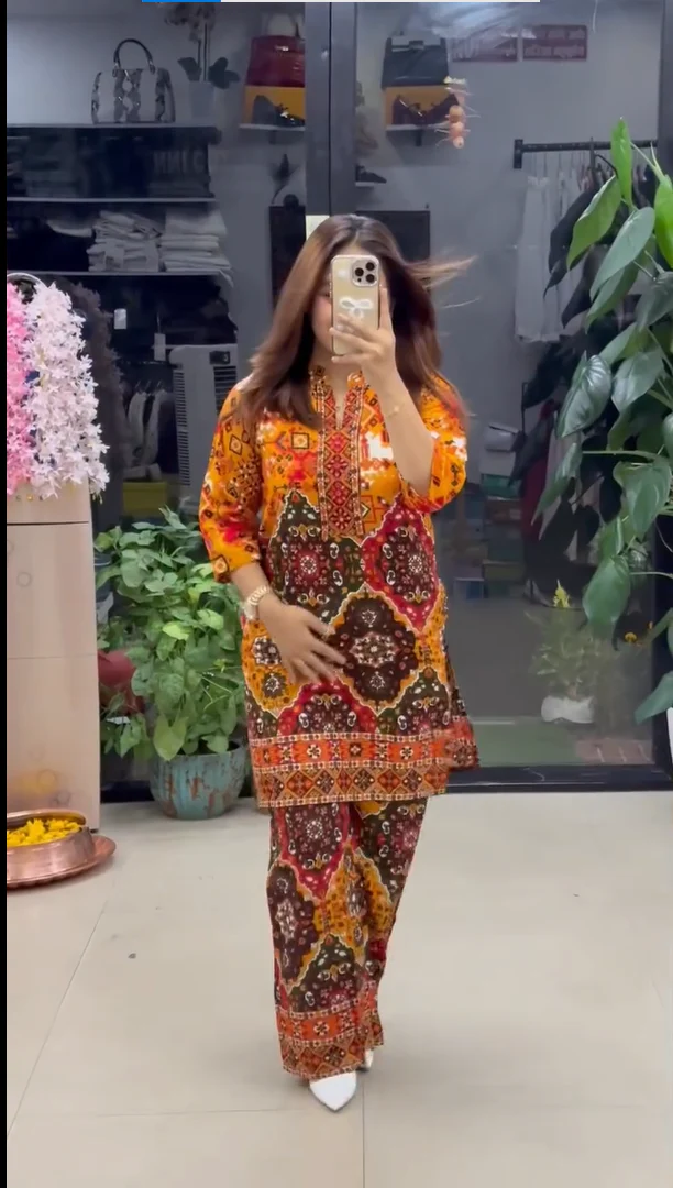 Premium Printed Kurta Pant Set for Women
