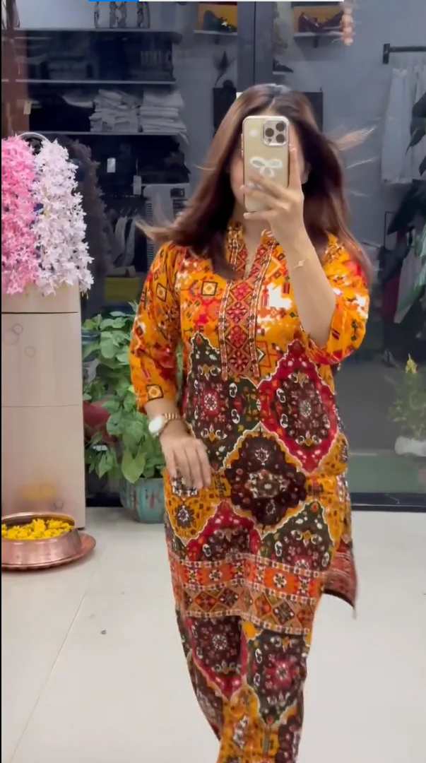 Premium Printed Kurta Pant Set for Women