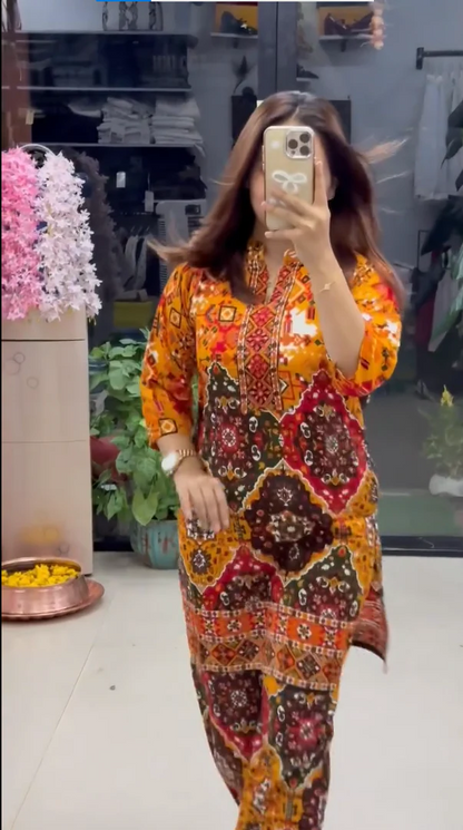 Premium Printed Kurta Pant Set for Women