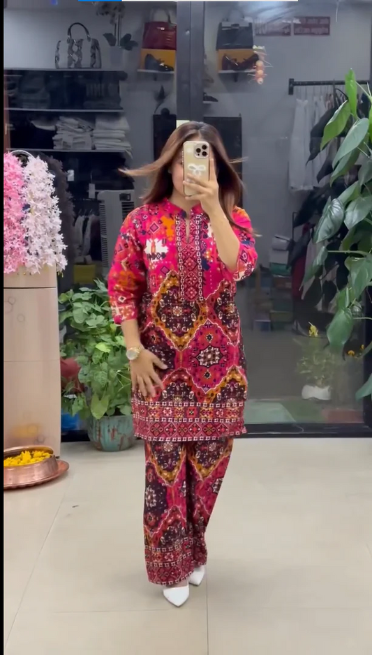 Premium Printed Kurta Pant Set for Women