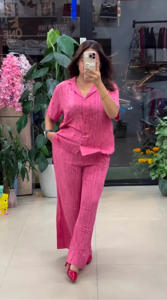 Designer Pure Linen Co-ord Set