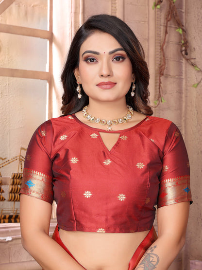 Rangmohini Black Paithani Silk Saree