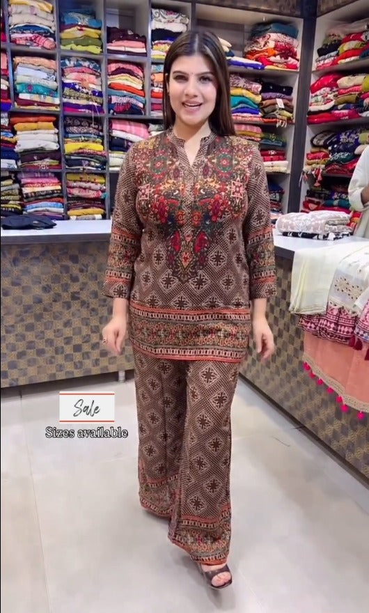 Printed Designer Rayon Co Ord Set